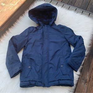 Urban Republic Blue Plaid Fleece Lined Coat Boys 10/12